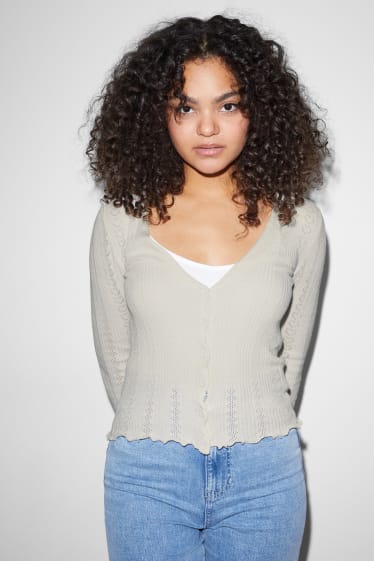 Clockhouse femme - CLOCKHOUSE - gilet en maille - blanc