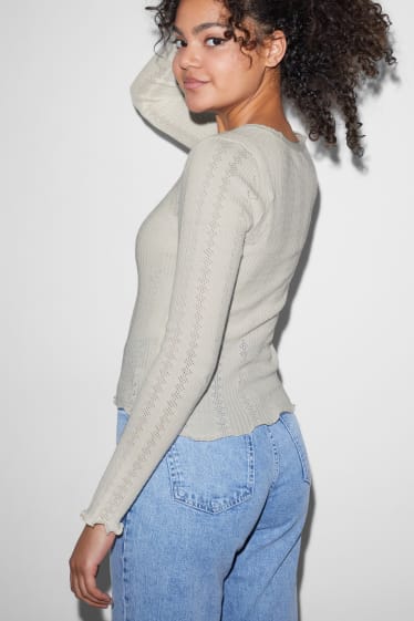 Clockhouse femme - CLOCKHOUSE - gilet en maille - blanc