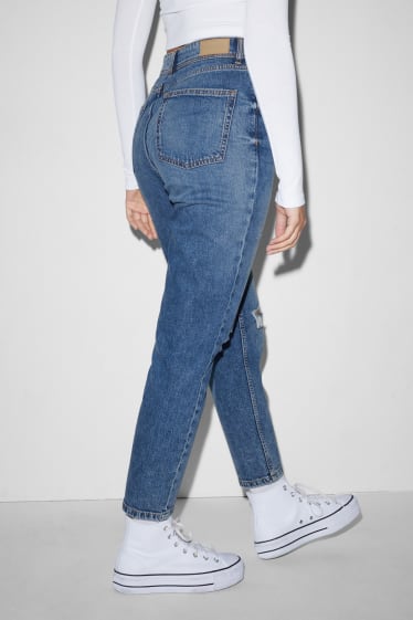 Clockhouse femme - CLOCKHOUSE - mom jean - high waist - jean bleu