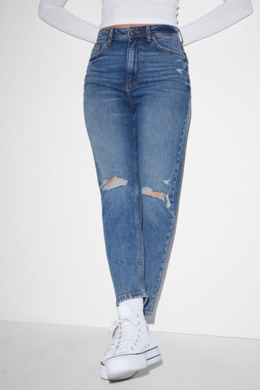 Clockhouse femme - CLOCKHOUSE - mom jean - high waist - jean bleu