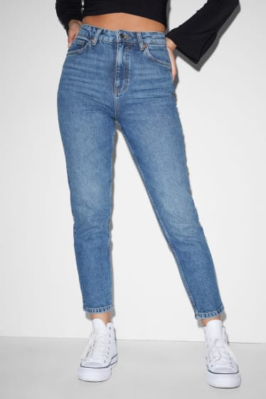 Clockhouse Girls - CLOCKHOUSE - mom jeans - talie înaltă - denim-albastru