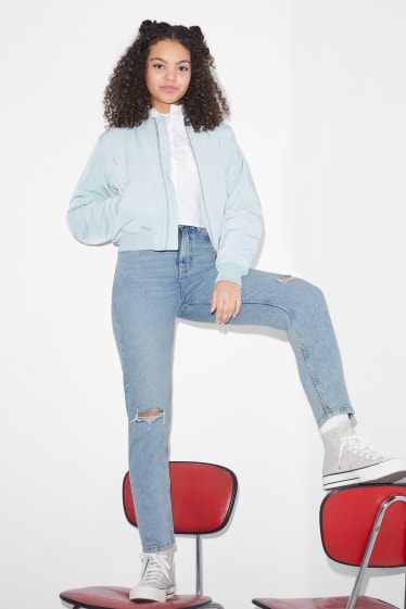 Clockhouse Girls - CLOCKHOUSE - Mom Jeans - High Waist - jeans-hellblau