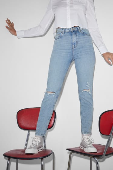 Clockhouse Girls - CLOCKHOUSE - Mom Jeans - High Waist - jeans-hellblau