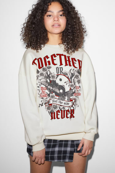 Clockhouse Girls - CLOCKHOUSE - Sweatshirt - cremeweiß