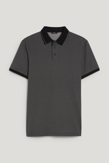 Mężczyźni - Koszulka polo - ciemnoszary