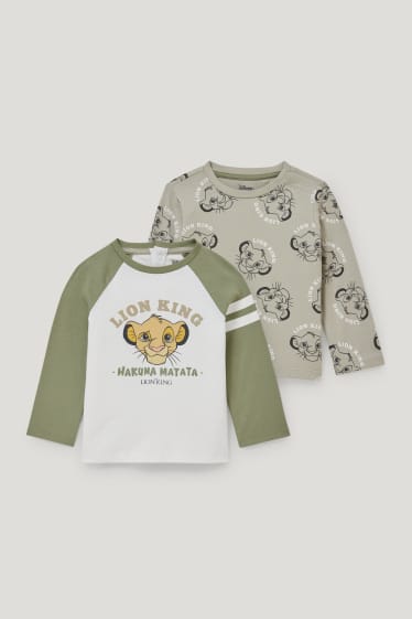 Exclu web - Lot de 2 - Le Roi Lion - haut à manches longues bébé - blanc