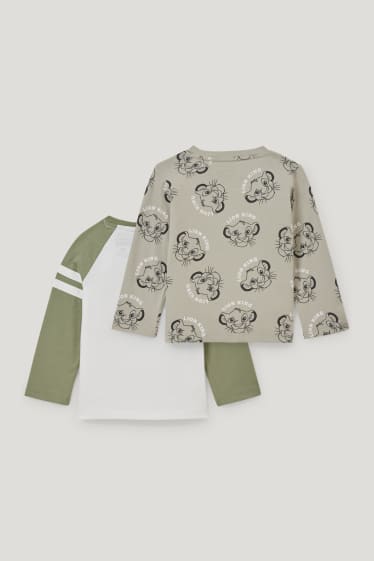 Exclu web - Lot de 2 - Le Roi Lion - haut à manches longues bébé - blanc