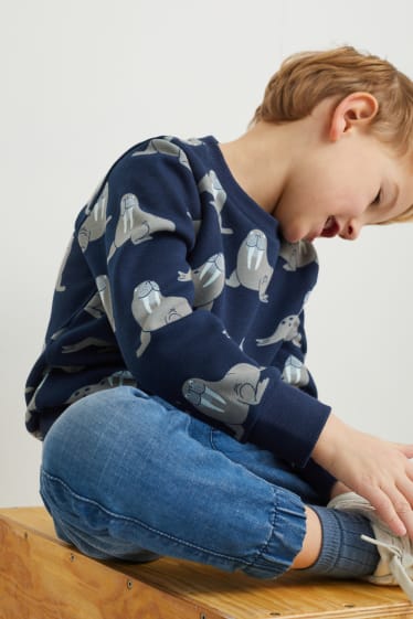 Toddler Boys - Set van 3 - spijkerbroek, cargobroek en joggingbroek - donkerblauw