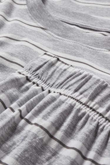 Donna - Pigiama - a righe - grigio chiaro