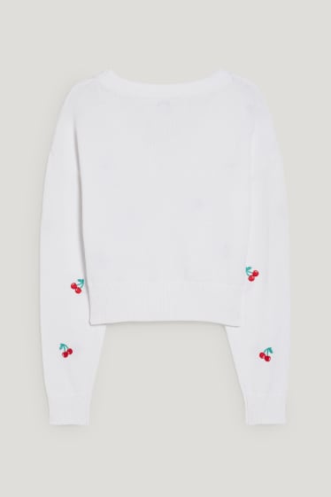 Clockhouse femme - CLOCKHOUSE - gilet de maille court - à motif - blanc