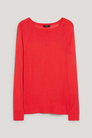 Donna - Maglione basic - rosso