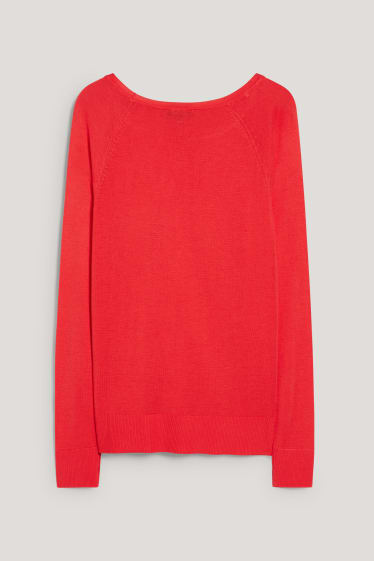 Donna - Maglione basic - rosso