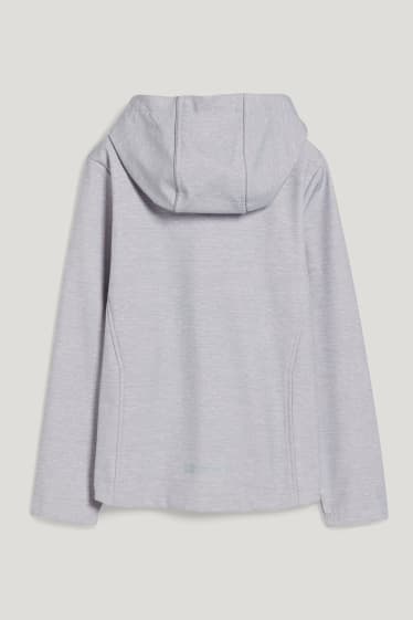 Bambine: - Giacca softshell con cappuccio - grigio chiaro melange