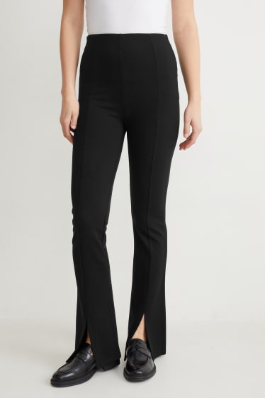 Femmes - Pantalon en jersey - regular fit - noir
