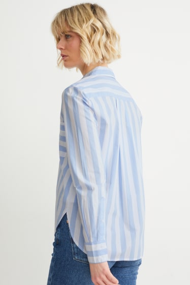 Dona - Brusa - de ratlles - blau/blanc