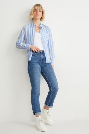 Dona - Brusa - de ratlles - blau/blanc