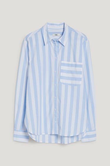 Dona - Brusa - de ratlles - blau/blanc