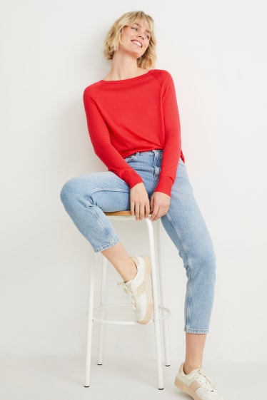 Donna - Maglione basic - rosso