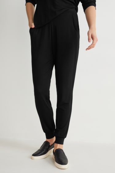 Dona - Pantalons de xandall bàsics - negre