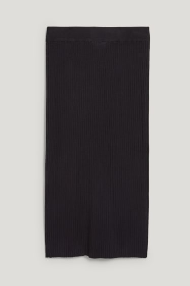 Donna - Gonna in maglia - nero