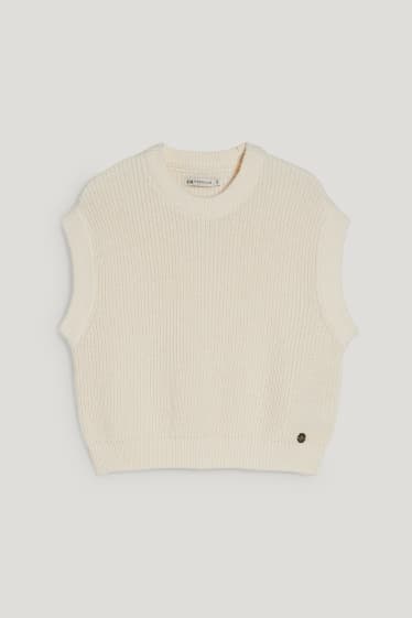 Kids Girls - Vestă pulover - alb-crem