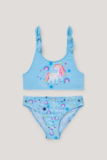 Toddler Girls - Unicorno - bikini - LYCRA® XTRA LIFE™ - 2 pezzi - azzurro