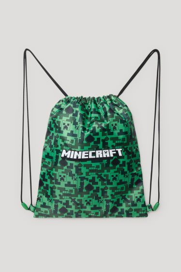 Bambini: - Minecraft - sacca sportiva - verde
