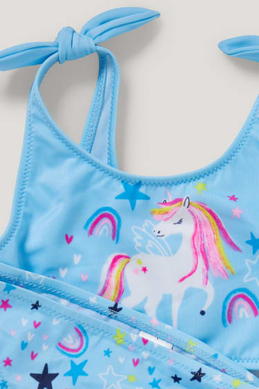 Toddler Girls - Unicorno - bikini - LYCRA® XTRA LIFE™ - 2 pezzi - azzurro