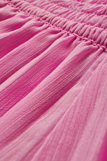 Filles - Pantalon plissé - rose