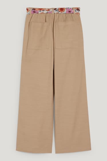 Bambine: - Pantaloni - gamba ampia - beige