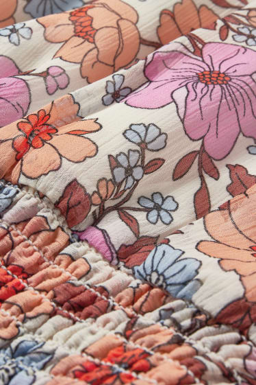 Kids Girls - Blouse van chiffon - gebloemd - gekleurd