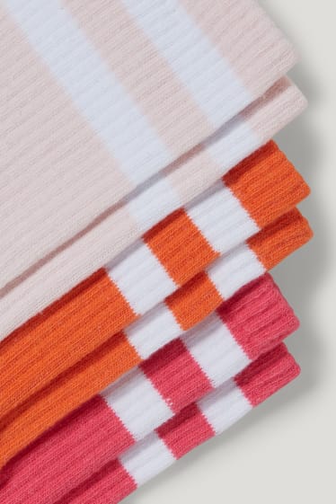 Dámské - Multipack 3 ks - tenisové ponožky - růžová