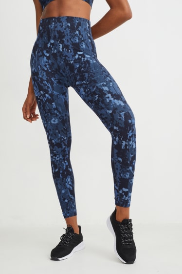 Mujer - Leggings deportivos - running - sin costuras - LYCRA® - azul oscuro