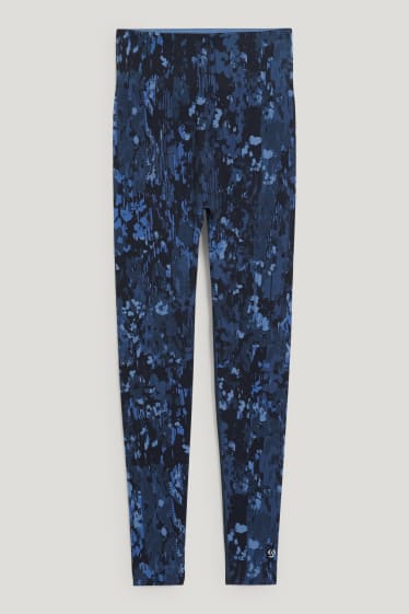 Mujer - Leggings deportivos - running - sin costuras - LYCRA® - azul oscuro