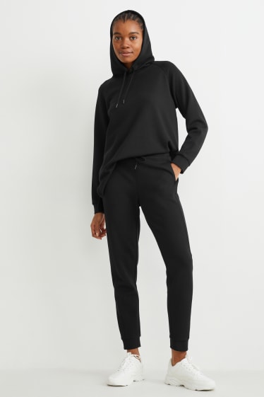 Donna - Felpa con cappuccio basic - nero