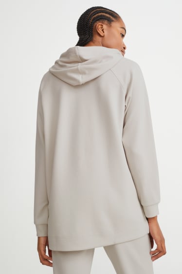 Damen - Basic-Hoodie - cremefarben