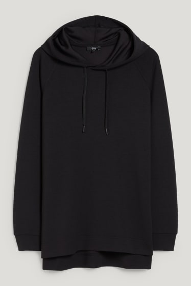 Donna - Felpa con cappuccio basic - nero