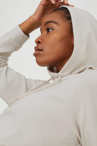 Damen - Basic-Hoodie - cremefarben