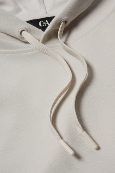 Damen - Basic-Hoodie - cremefarben