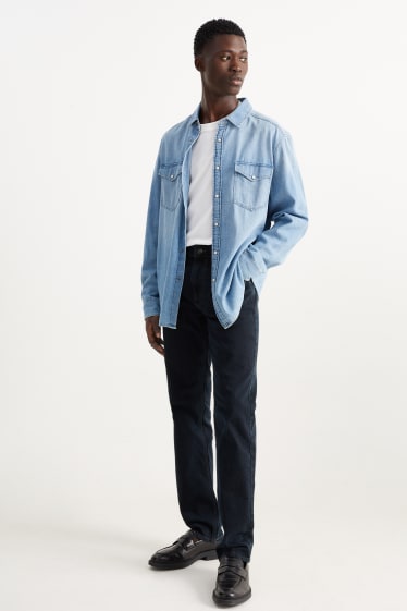 Home - Straight jeans - LYCRA® - texà blau fosc