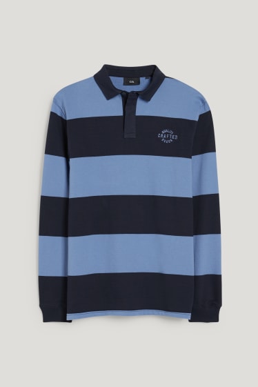 Hommes - Polo - à rayures - bleu  / bleu foncé