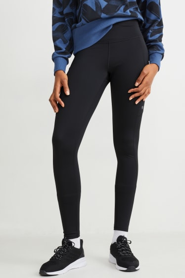 Donna - Leggings tecnici - Compressive - running - 4 Way Stretch - nero