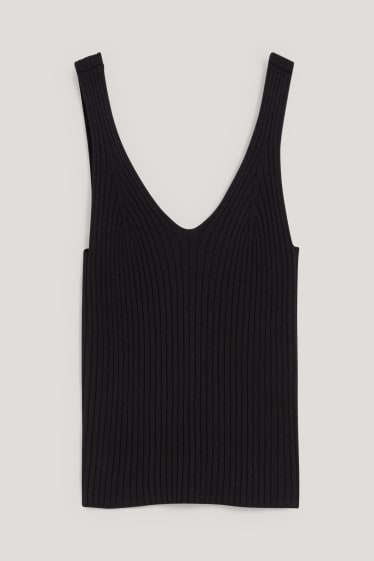 Mujer - Top de punto - negro