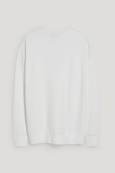 Heren - Sweatshirt - met gerecycled polyester - wit
