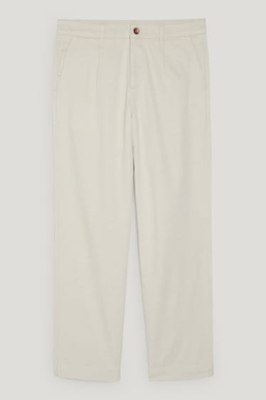 Pánské - Kalhoty chino - relaxed fit - krémové barvy