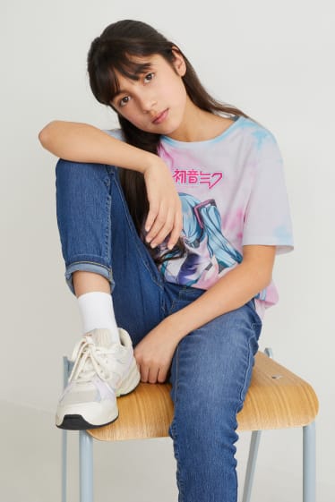 Bambine: - Hatsune Miku - maglia a maniche corte - viola chiaro