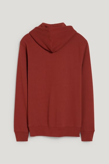 Hombre - Sudadera con capucha - marrón rojizo