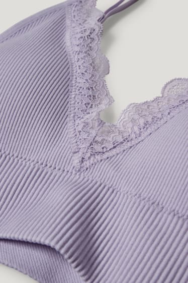 Femei - Bralette - vătuit - fără cusături - LYCRA® - liliac