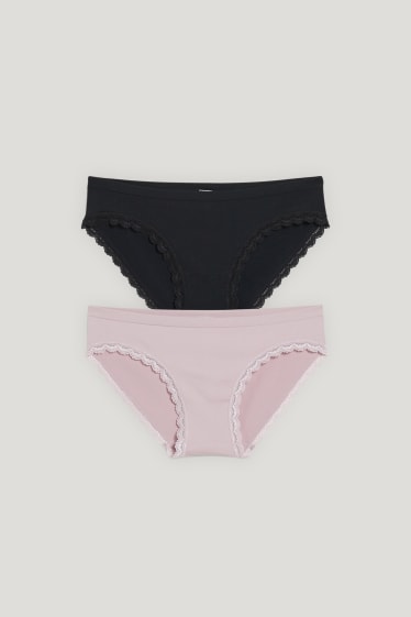 Damen - Multipack 2er - Umstands-Slip - LYCRA® - schwarz