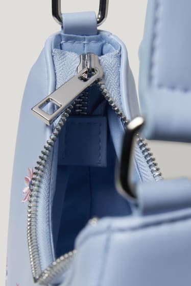 Clockhouse femme - CLOCKHOUSE - ensemble - petit sac à bandoulière et portemonnaie - bleu clair